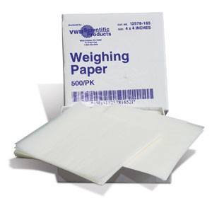 Glassine Weighing Paper, 4 x 4 (500pk)